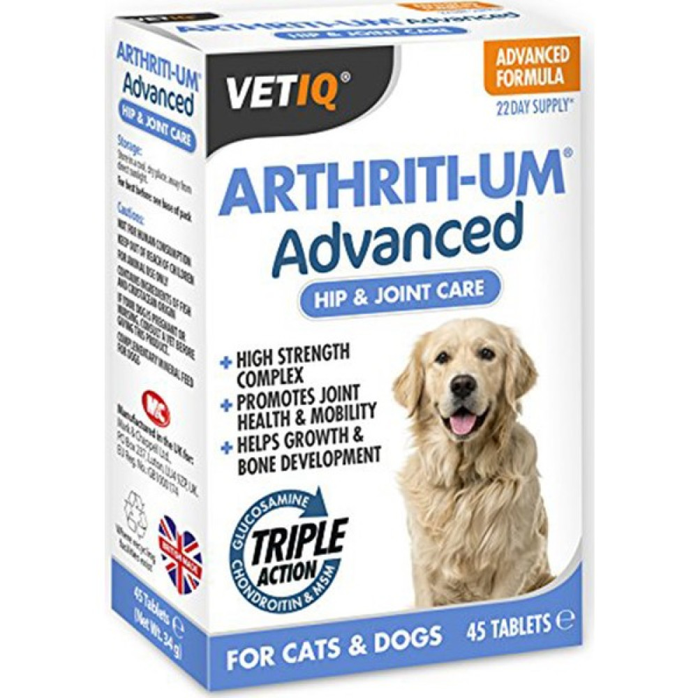 Vet IQ Arthiriti-Um Kedi Ve Köpekler İçin Kalça ve Eklem Bakımı 45 Tablet Evcil Hayvan Ürünleri Fiyatı
