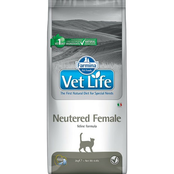 Vet Life Neutered Female Az Tahıllı Kedi Maması 2 kg Besleyici İçerik ile Özel Formül Evcil Hayvan Ürünleri Fiyatı