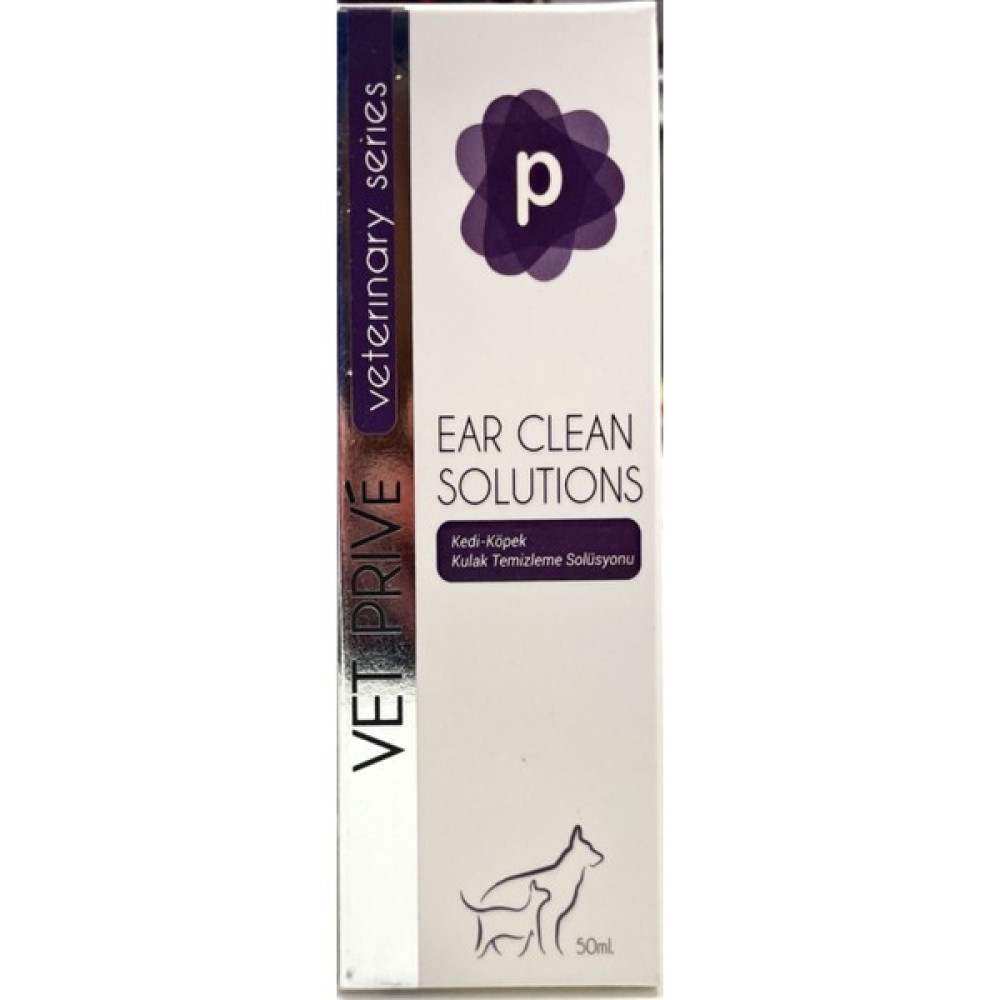 Vet Prive Ear Clean Solutions- Kulak Temizleme SOLÜSYONU 50ML Kedi&köpek Evcil Hayvan Ürünleri Fiyatı