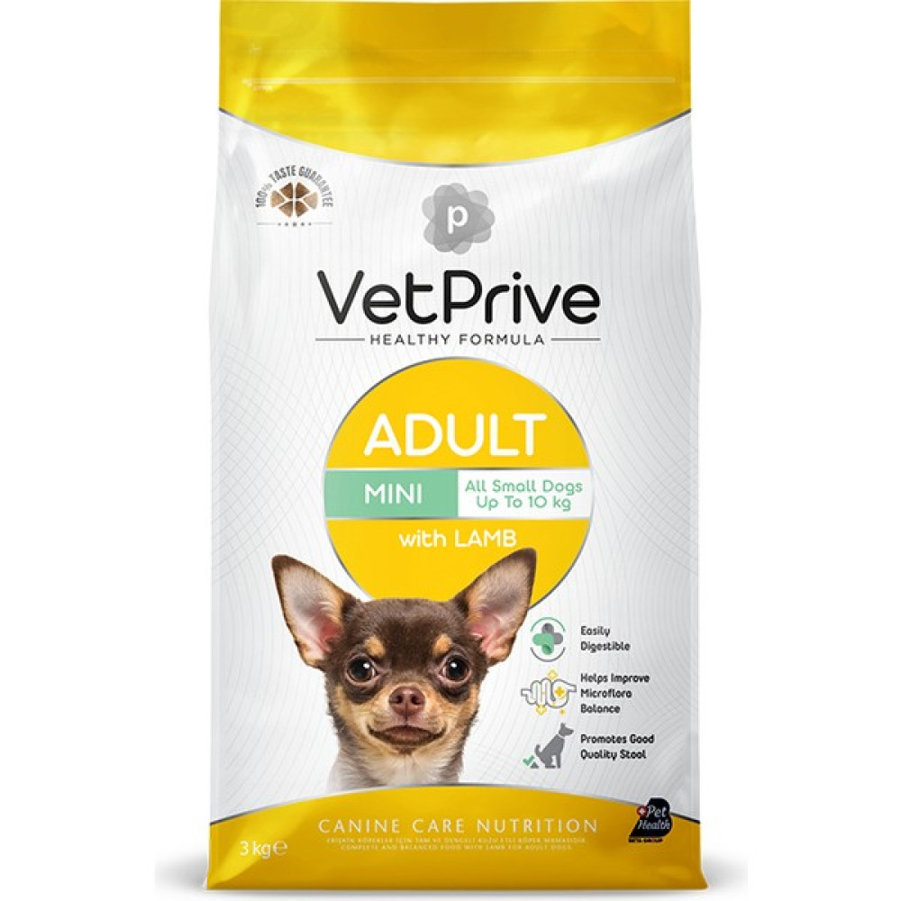 Vet Prive Mini ve Küçük Irk Yetişkin Köpek Maması Kuzu Etli 3 kg Evcil Hayvan Ürünleri Fiyatı