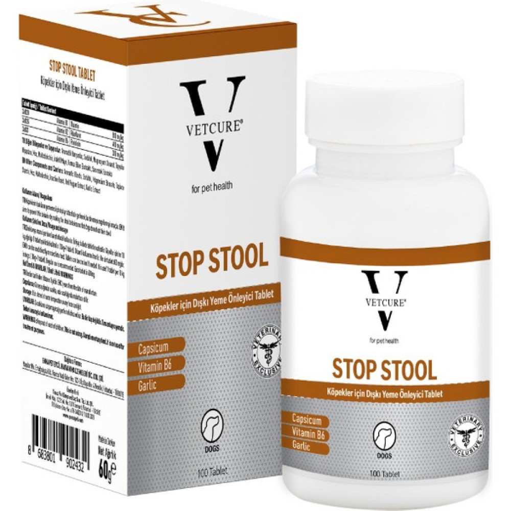 Vetcure Stop Stool Köpekler Için Dışkı Yeme Önleyici 100 Tablet Evcil Hayvan Ürünleri Fiyatı