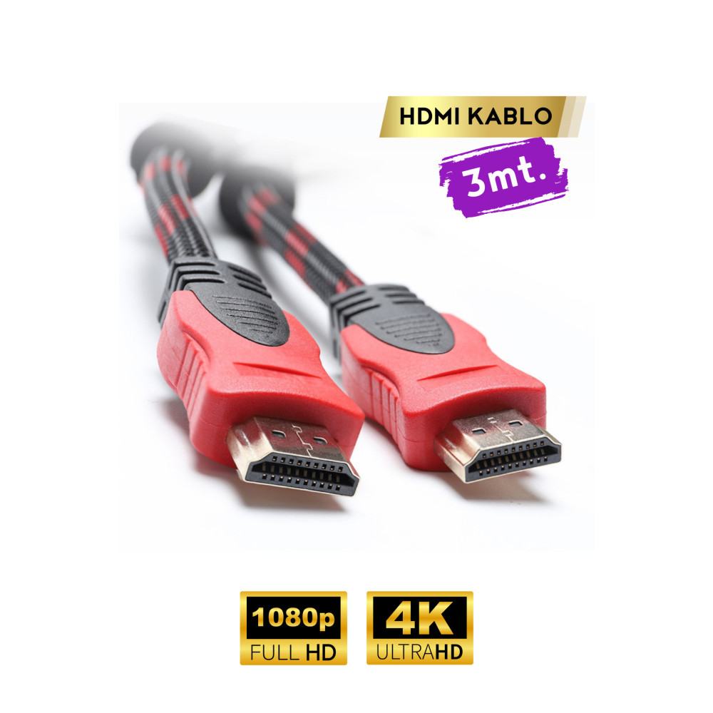 Vetech 3 Metre HDMi Kablo Full HD TV Monitör Uydu Alıcısı PC Uyumlu HDMI Kablosu HDMI Kablo Fiyatı