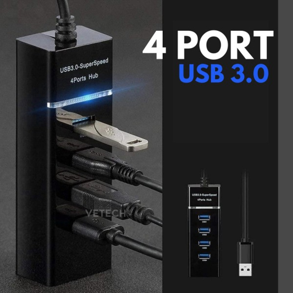Vetech 3.0 USB Çoğaltıcı 4 Port Yüksek Hızlı USB Hub Çoklayıcı Laptop / Notebook / Pc Uyumlu Seri & Paralel Kablo Fiyatı