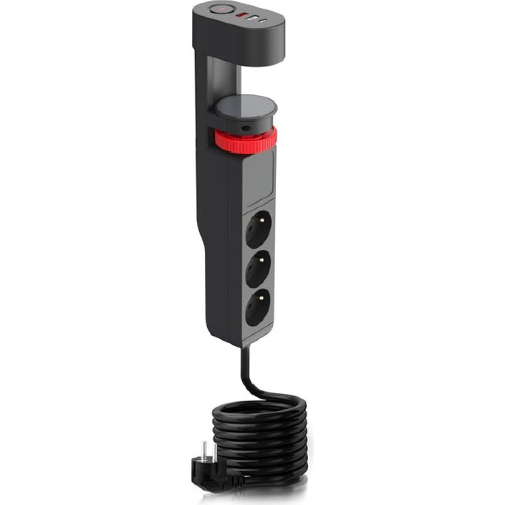 Vetech Akım Korumalı Priz Masa Kenarı Ayarlanabilir 3 Priz + 2 USB + 1 Type C Girişli Priz Prizler Fiyatı