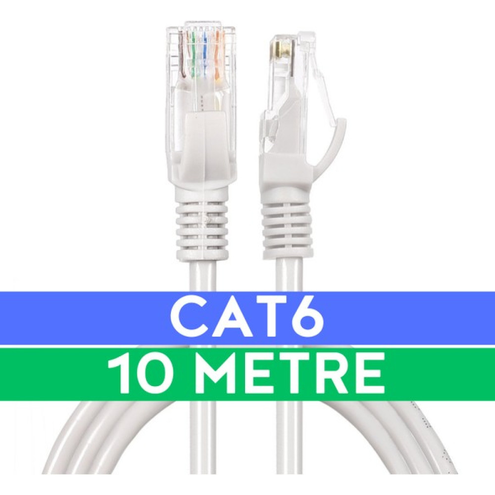 Vetech Cat6 10MT Lan Ethernet Kablosu Fabrikasyon Internet Kablo - 10 m Ağ / Network Kablosu Fiyatı