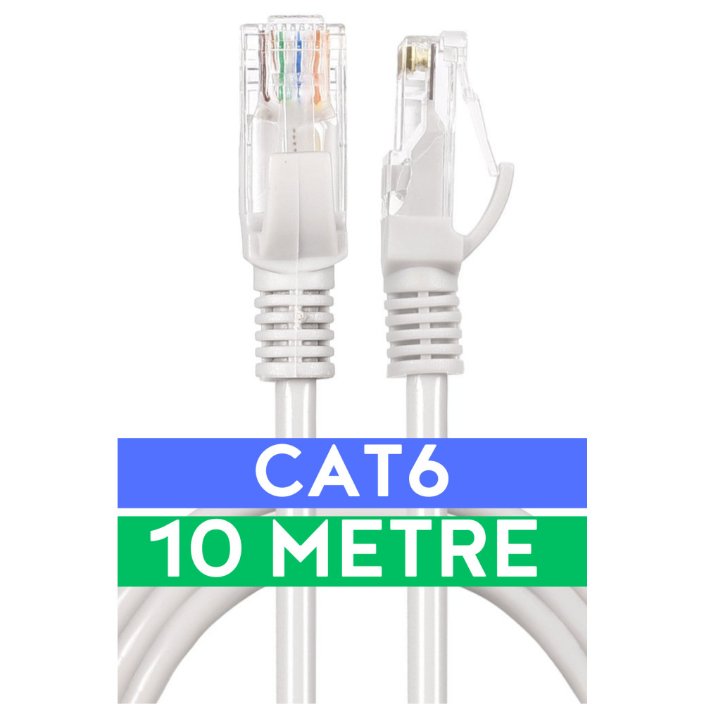Vetech Cat6 10mt Lan Ethernet Kablosu Fabrikasyon Internet Kablo Ağ / Network Kablosu Fiyatı