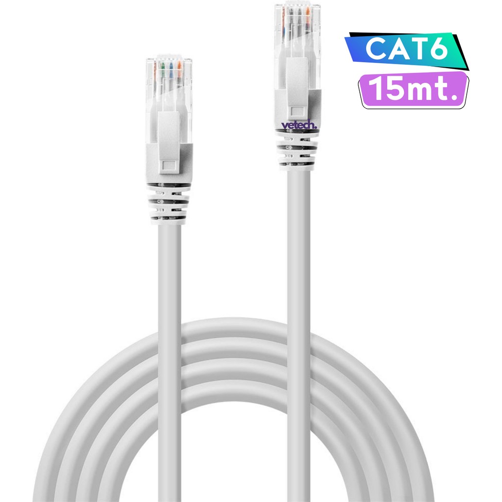 Vetech Cat6 15MT Lan Ethernet Kablosu Fabrikasyon Internet Kablo - 15 m SSD / Solid State Drive Fiyatı