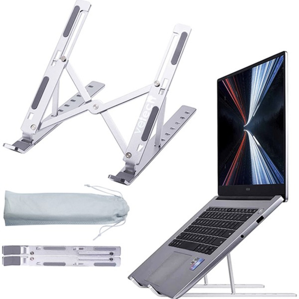 Vetech ST-09 Alüminyum Ayarlanabilir Notebook Stant Macbook Laptop Standı - Gümüş Dizüstü Bilgisayar Aksesuarları Fiyatı