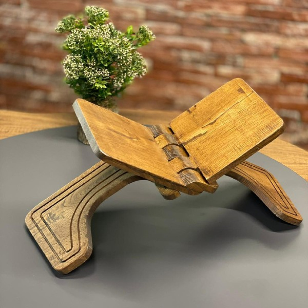Vetesbih Katlanabilir Kestane Ağacı Ahşap Rahle 49 Cm - VEALISVERIS-Z3007 - Kahverengi Sehpa Fiyatı