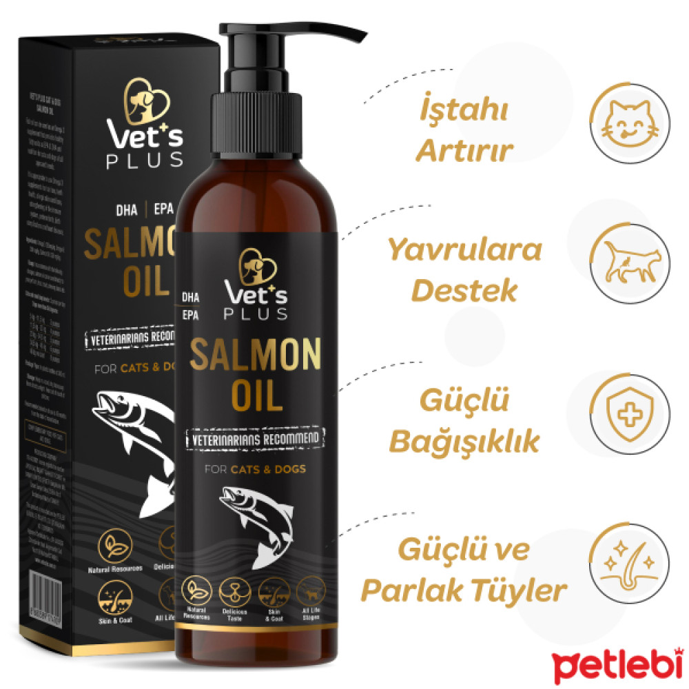 Vet's Plus Kedi ve Köpekler İçin Somon Yağı 200ml Evcil Hayvan Ürünleri Fiyatı