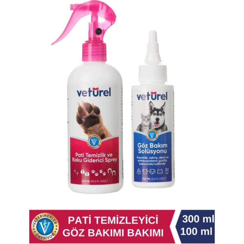 Veturel Kedi Göz Damlasi Kedi Pati Temizleme Kedi Tüy Sağlığı Pati Bakımı 300ML - Göz Bakım Solüsyonu Evcil Hayvan Ürünleri Fiyatı