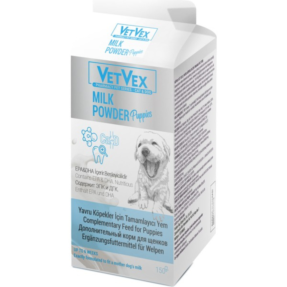 VETVEX Milk Powder Yavru Köpekler Için Tamamlayıcı Yem Süt Tozu 150 gr -Vetvex Evcil Hayvan Ürünleri Fiyatı