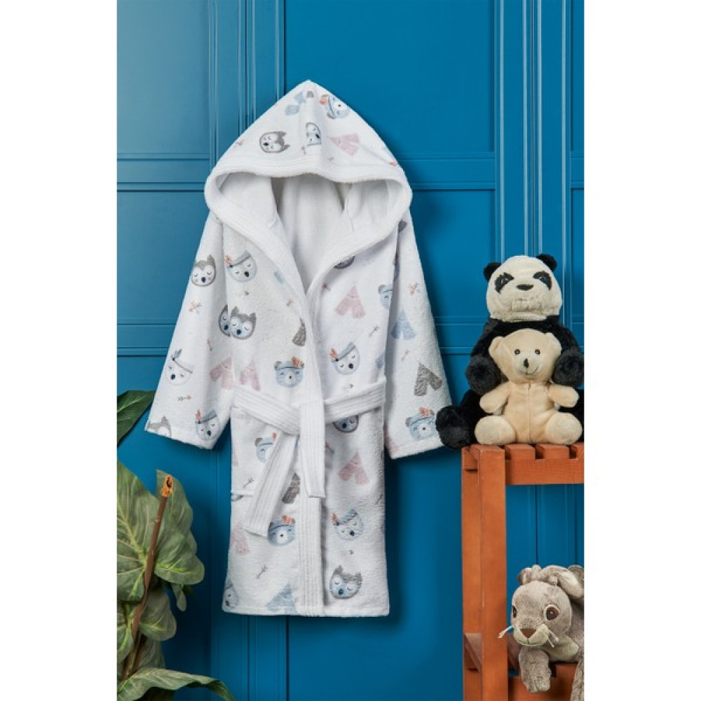 Vevien Home Night Owl Dijital Baskılı Çocuk Bornozu 9-10 Yaş - Gri - 9 - 10 Yaş Bebek Banyo-Tuvalet Fiyatı