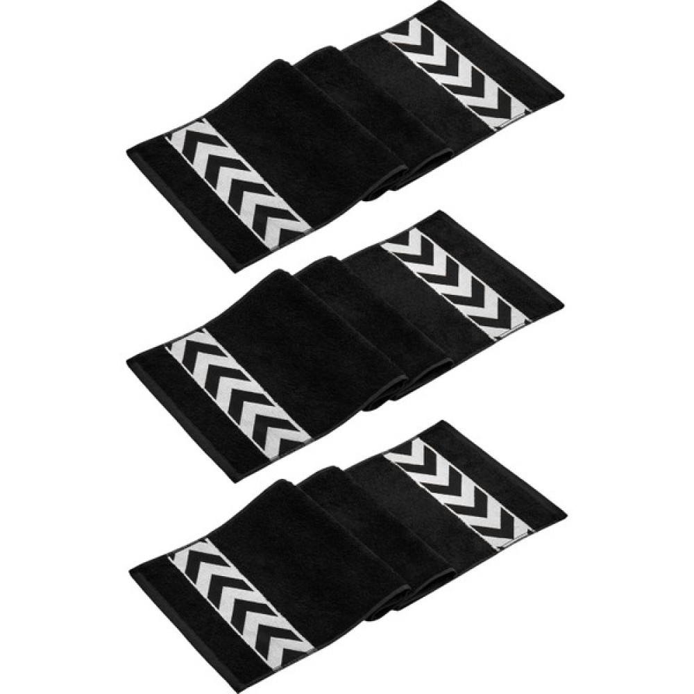 Vevien Home Sergeant 30X100 cm PAMUK(450 Gsm) Siyah 3'lü Spor Havlusu Fitness Gym Golf Boks Havlusu - 30 x 100 cm El / Yüz Havlusu Fiyatı