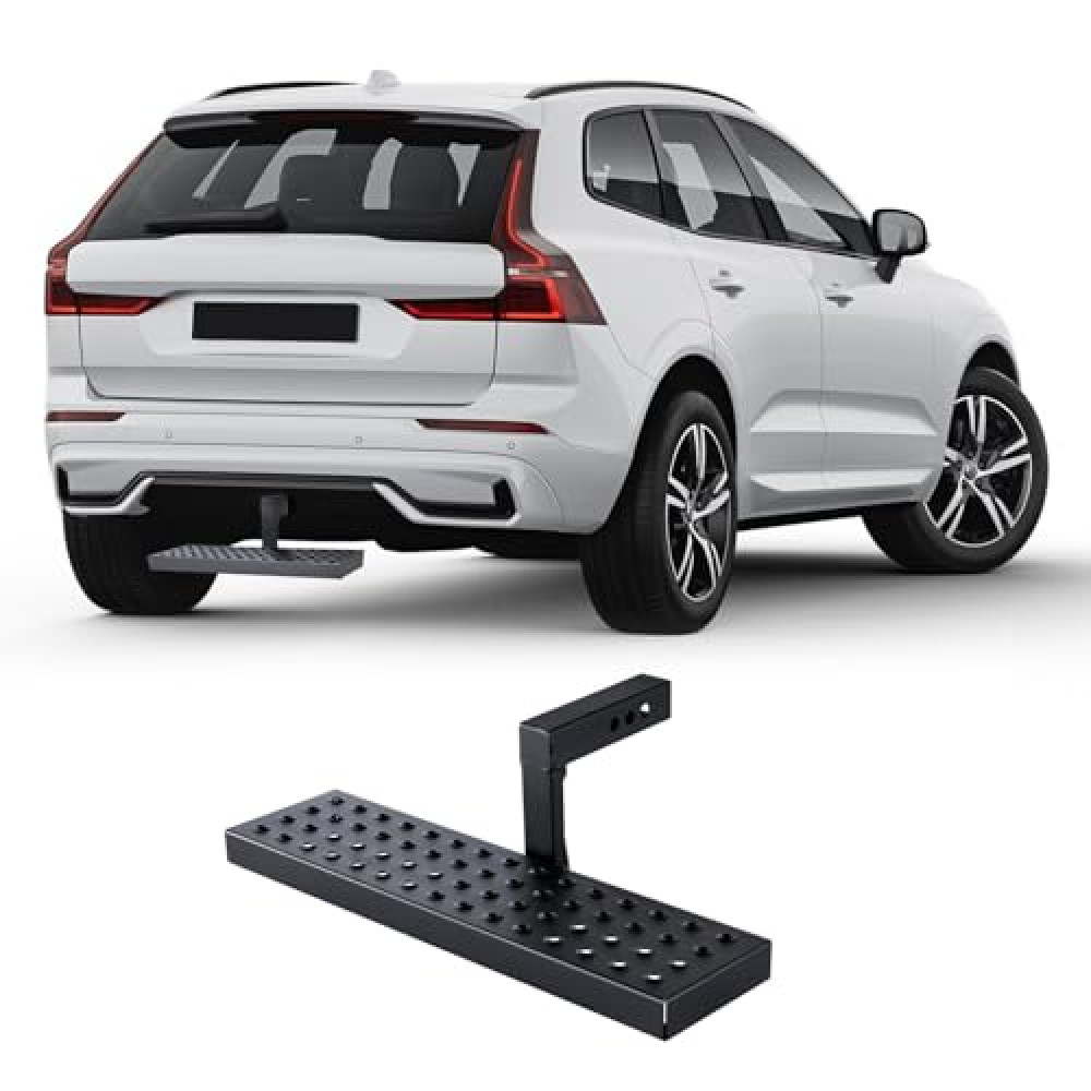 VEVOR Hitch Step for 2 Inch Receiver, Strong Steel Construction with 350 LBS Load Capacity, Rear Bumper Guard Protector with Pin Lock and Stabilizer, Universal Fit for Truck, SUV, Pickup, Trailer