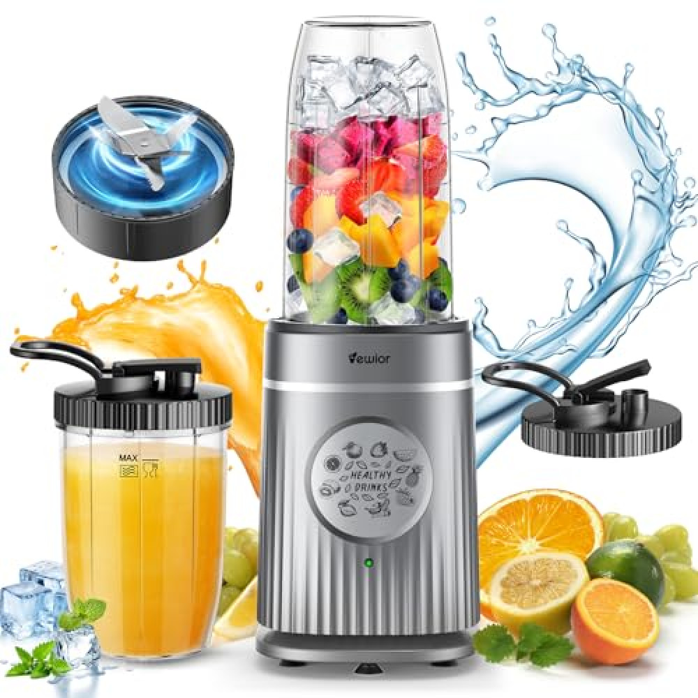 VEWIOR Smoothie Blender, 1500W Personal Blender for Shakes and Smoothies with 32 oz & 24 oz To-Go Cups, Countertop Portable Blenders for Kitchen Ideal for Frozen Juices, Baby Food, Smoothies, Sauces Blenders Fiyatı