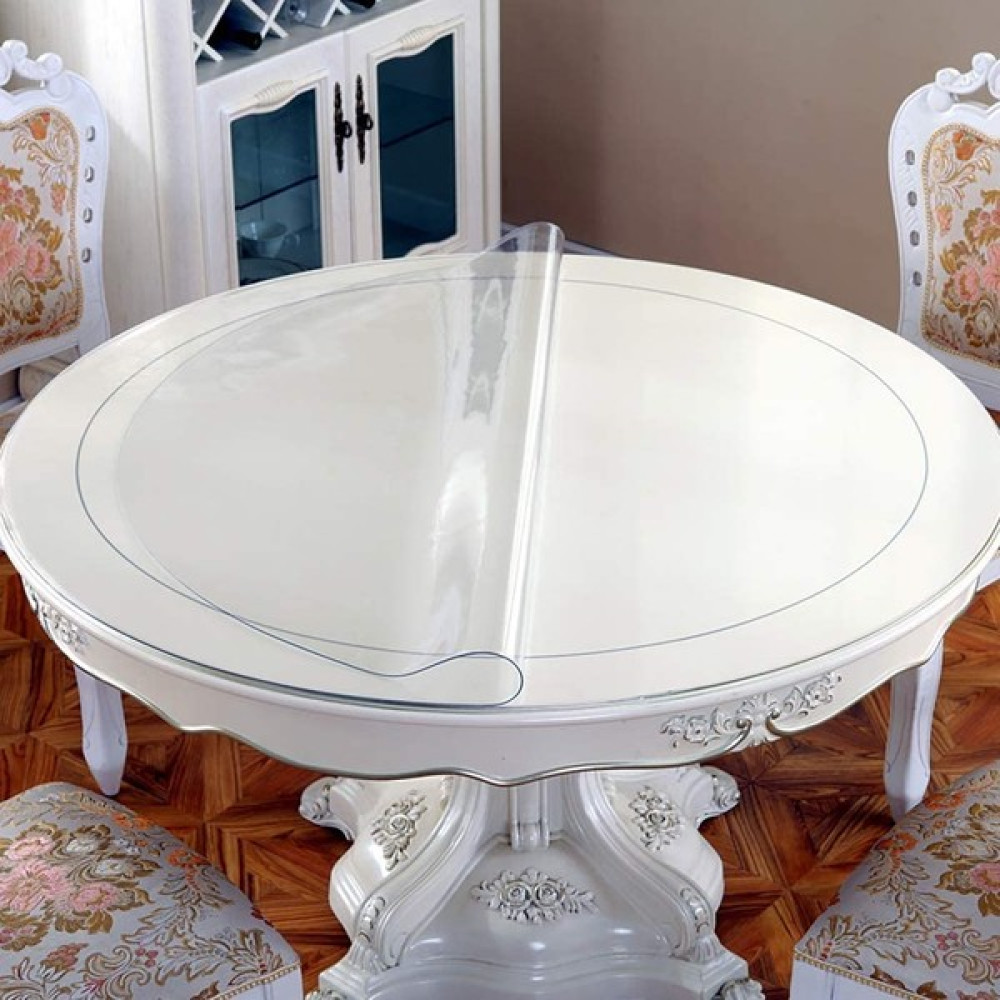 vexillum 1.2mm | Şeffaf Pvc Daire Masa ve Masa Örtüsü Koruyucu | Masa Pedi | Asetat Yuvarlak Masa Örtüsü - 86 x 86 cm Masa Örtüsü Fiyatı