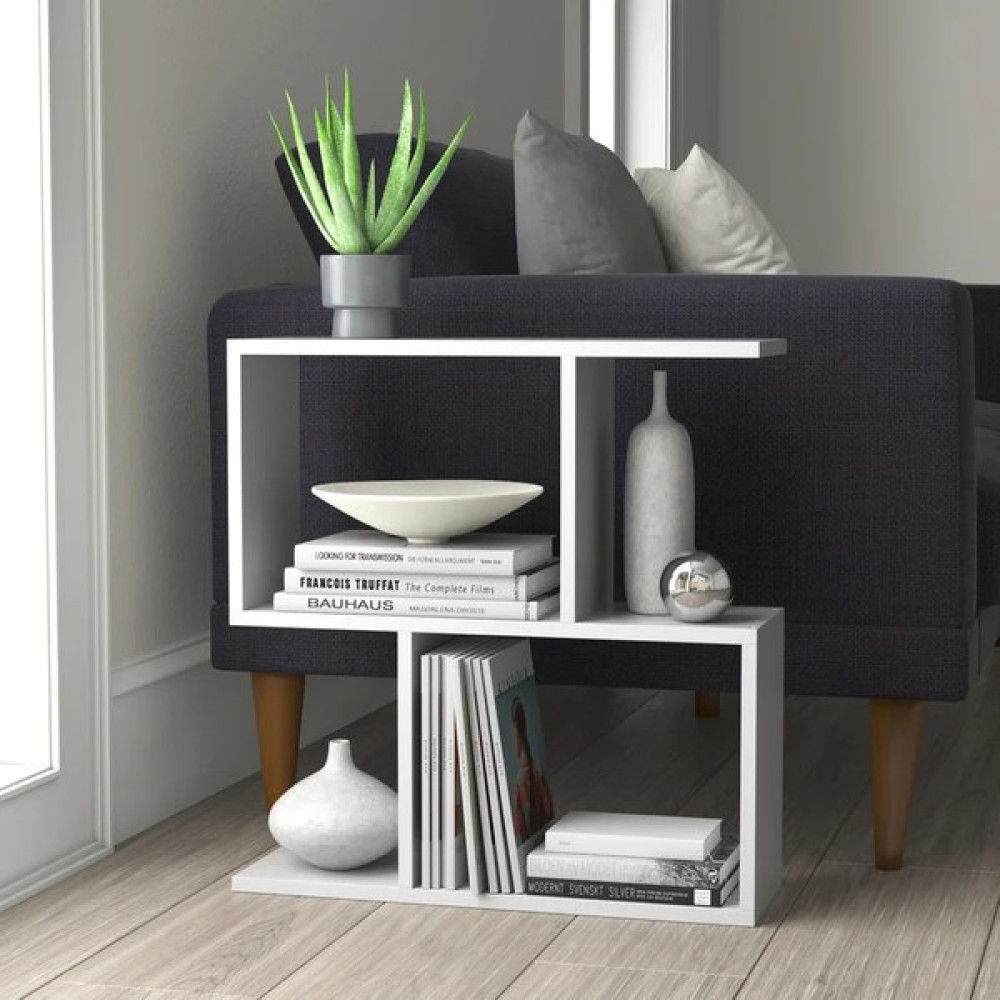 vexillum Yan Sehpa Mini Kitaplık Çiçeklik Dekoratif Sehpa Kahve Çay Tepsisi Modern Sehpa Dekoratif Beyaz Yan Sehpa Fiyatı