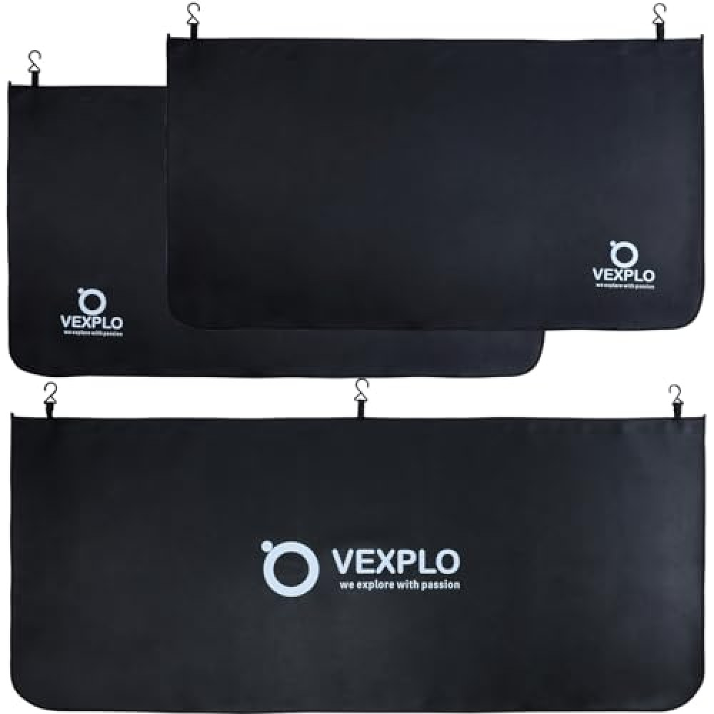 Vexplo Thick Magnetic Fender Covers for Mechanics - 3 PCS Dual-Layer Car Fender Cover with 25 Stronger Magnets & 7 Hooks - Large Size, Universal Fit for Sedans, Trucks, RV and SUVs