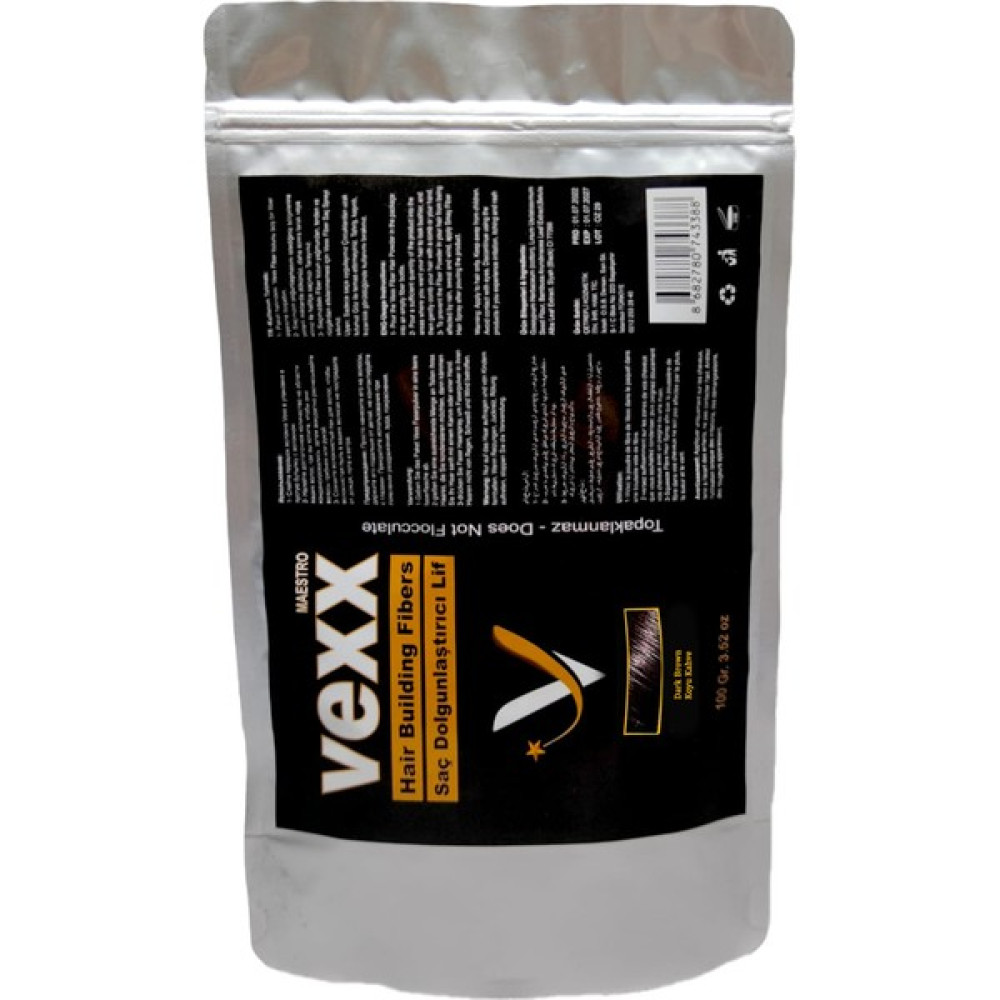 Vexx 100 gr Koyu Kahve Hair Fiber Saç Tozu - Topaklanma Yapmaz Saç Boyası Fiyatı