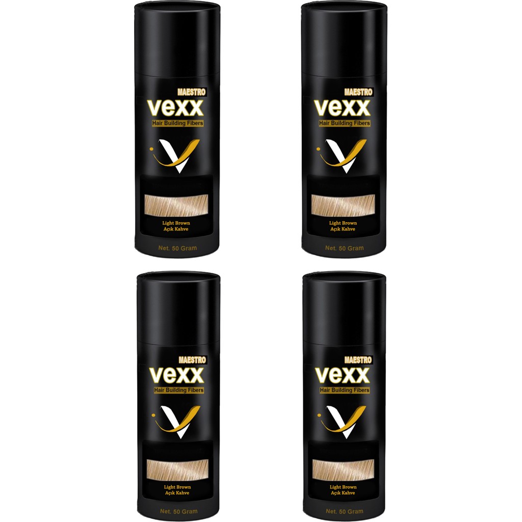 Vexx Maestro Vexx 50 Gr. Hair Fiber Saç Tozu 4 Adet - Açık Kahve Diğer Fiyatı