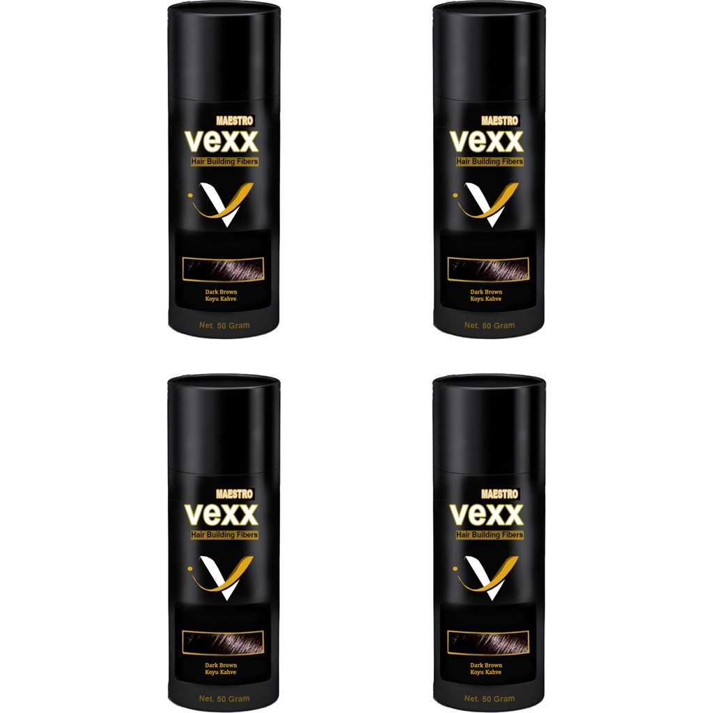Vexx Maestro Vexx 50 Gr. Hair Fiber Saç Tozu 4 Adet - Koyu Kahve Diğer Fiyatı