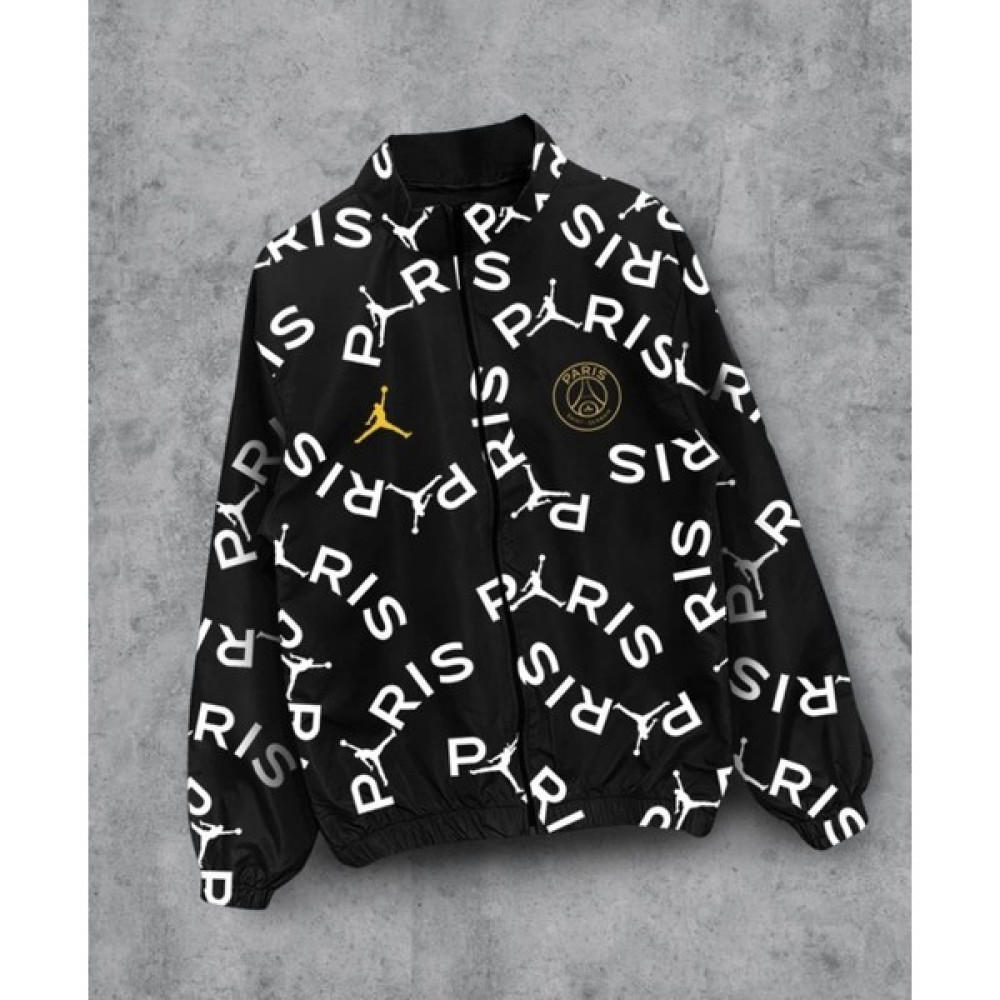 Veys moda Unisex Siyah Paris Saint Germain Desenli Yağmurluk Erkek Yağmurluk Fiyatı