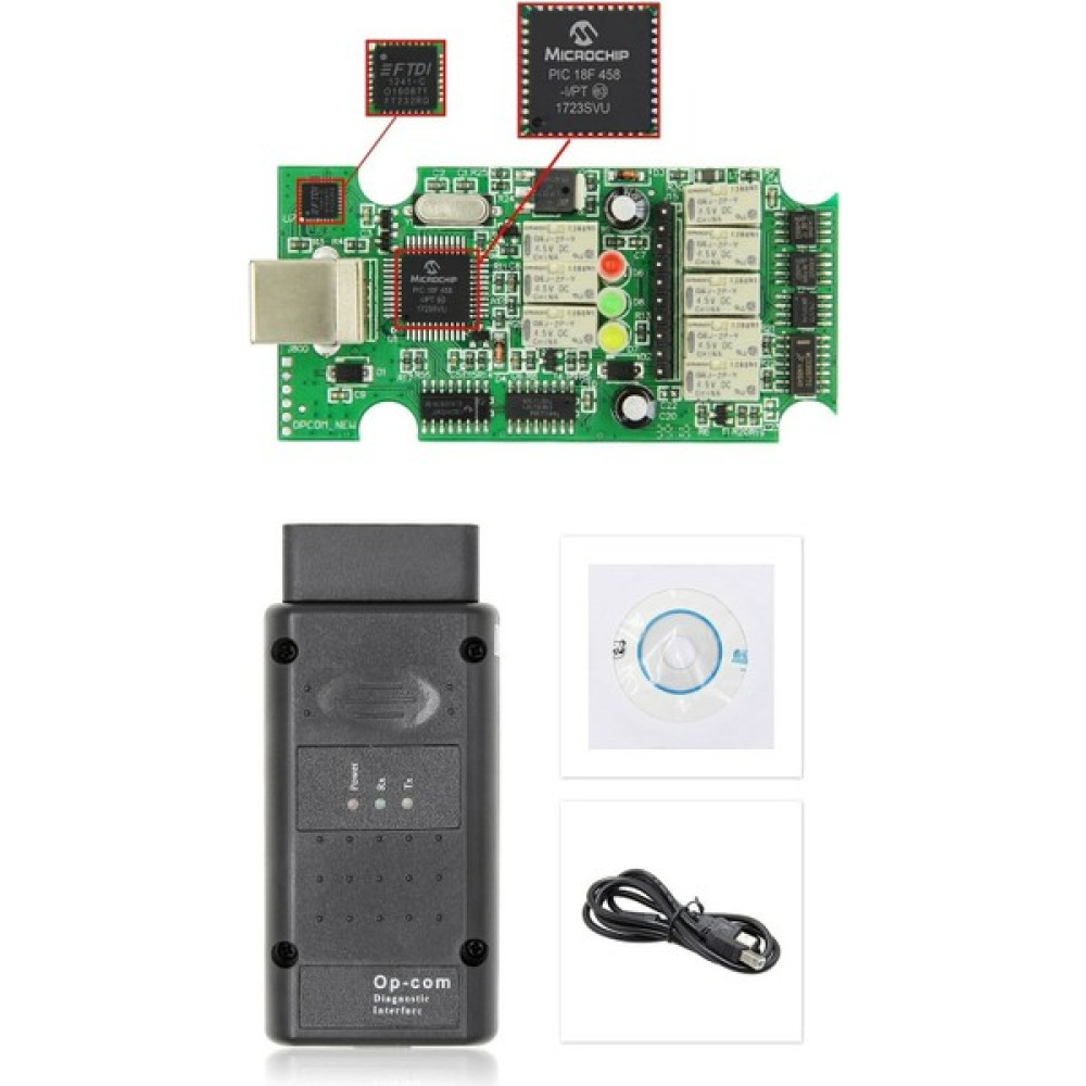 Vgate Opel Için V1.70 Op-Com 2018 En Iyi Sürüm V1.70PIC18F458 Çip Oto Elektroniği Fiyatı