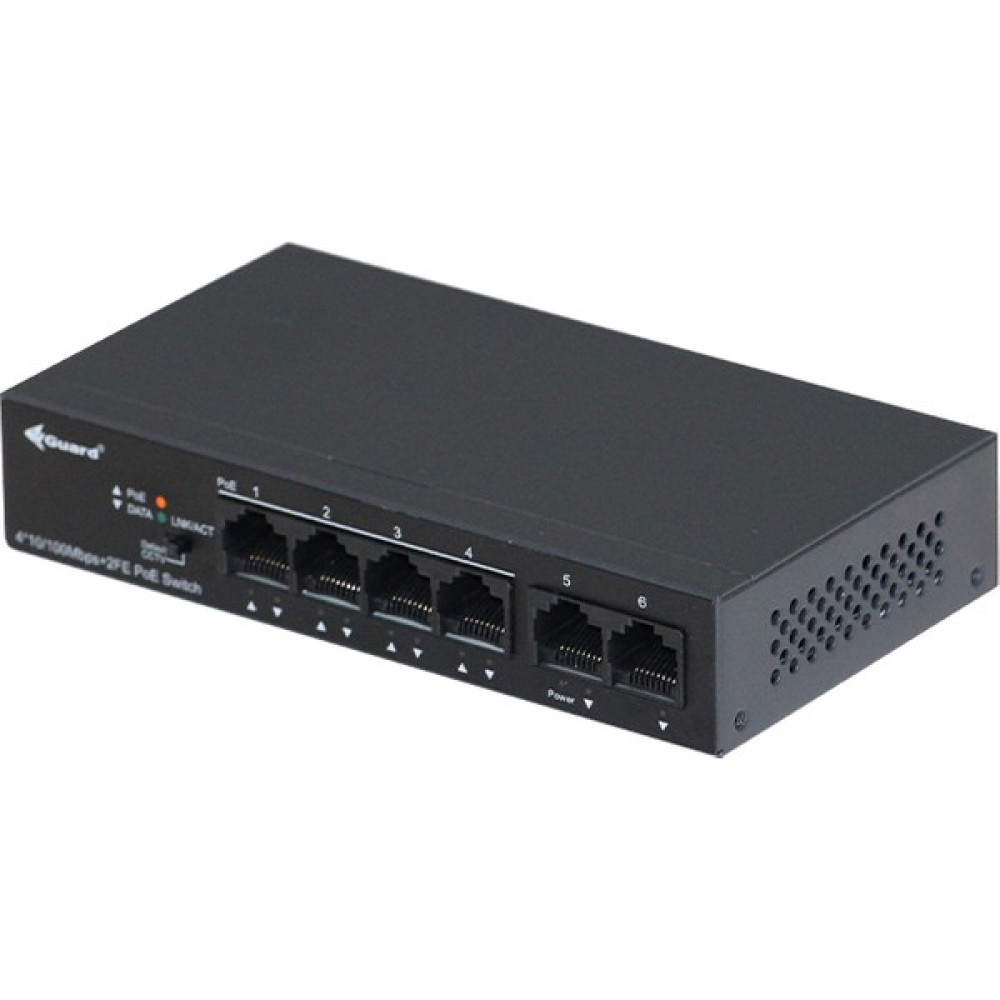 Vguard VG-SW1004P-60 4 Port 10/100 Poe + 2 Port Fe Ethernet 60W Poe Yönetilemez Switch Oto Boyaları Fiyatı
