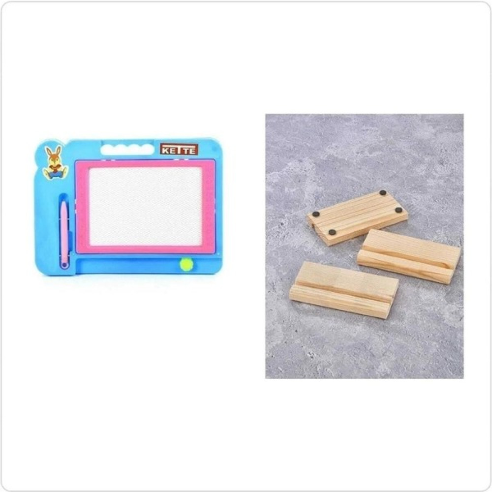 Vi Caro 2'li Set Büyük Boy Silinebilir Plastik Çocuk Yazı Çizim Resim Tahtası ve Ahşap Telefon Tablet Tutucu Bebek Oyuncakları Fiyatı