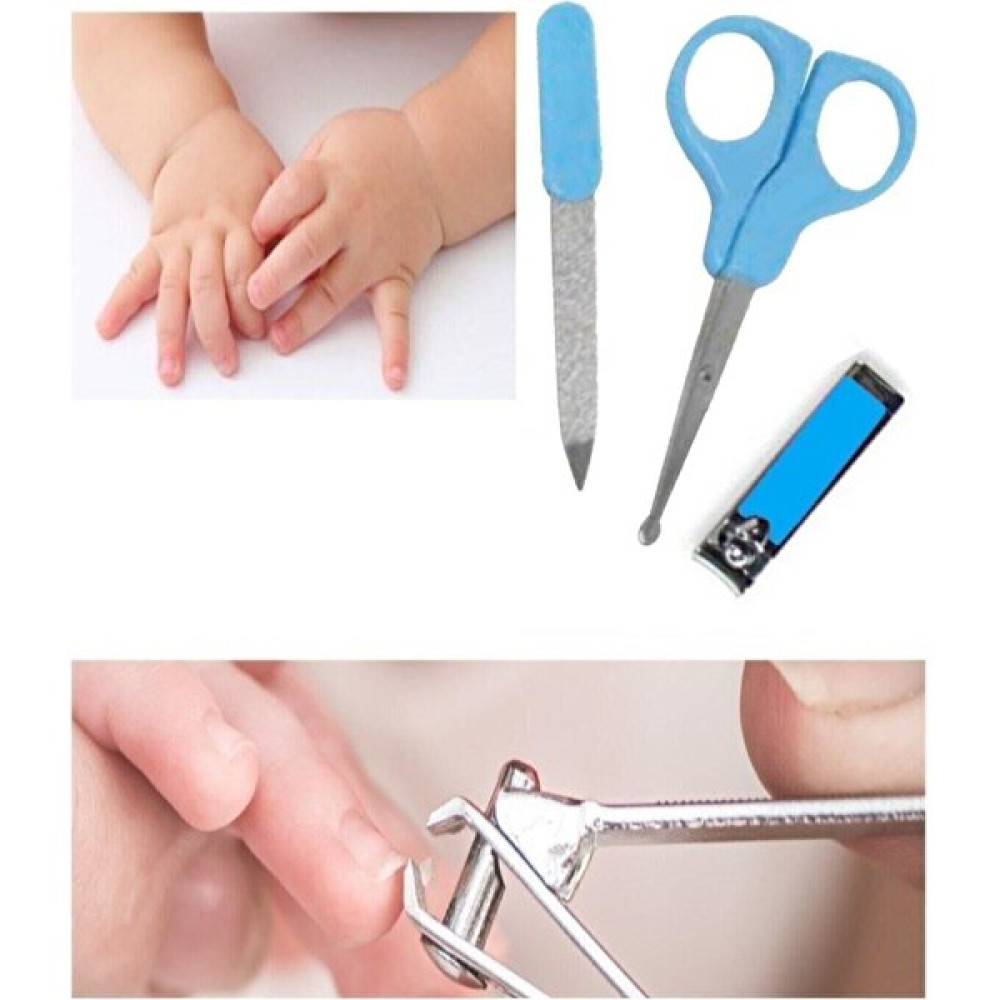 Vi Caro 3'lü Set Çocuk Bebek Manikür Seti Tırnak Makası Törpü Mini Makas 3'lü Set Mavi Manikür / Pedikür Malzemeleri ve Setleri Fiyatı