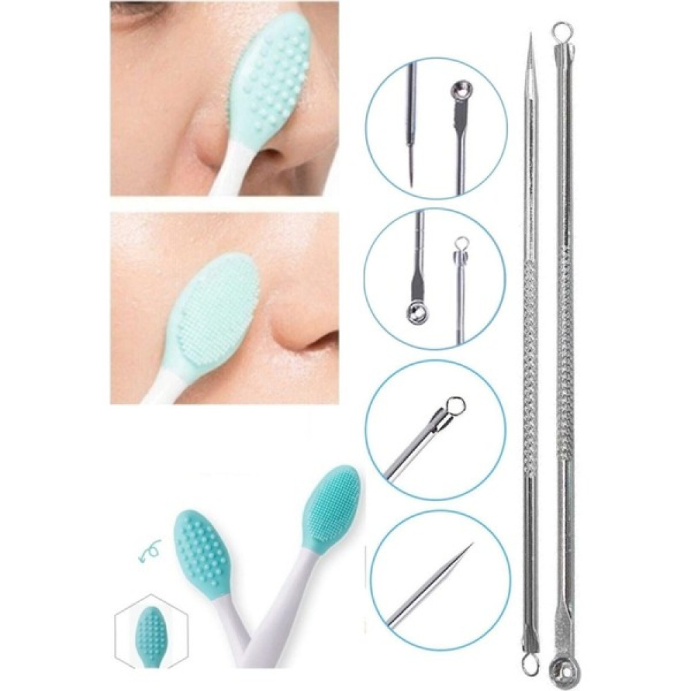 Vi Caro Burun Siyah Nokta Temizleyici Dudak Peeling Fırçası ve 2'li Komedon Seti Temizleyici Cilt & Yüz Temizleme Cihazları Fiyatı
