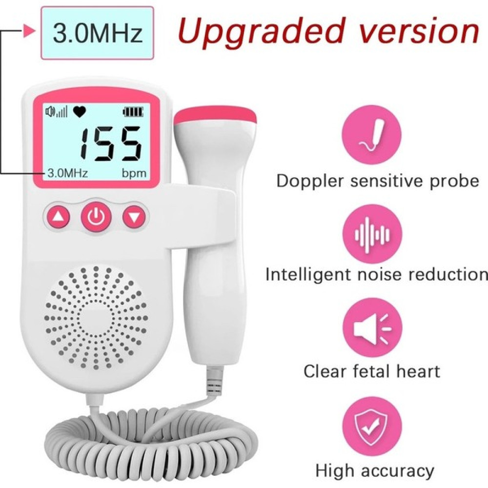 Vi Için Mini Fetal Tercih Doppler Kardiyak Monitör (Yurt Dışından) - Açık Pembe Bebek Telsizi Fiyatı