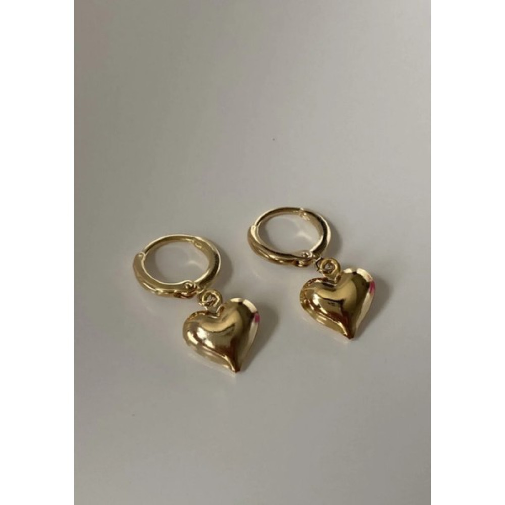 Vi Store Gold Bombeli Kalp Küpe Bijuteri Küpe Fiyatı