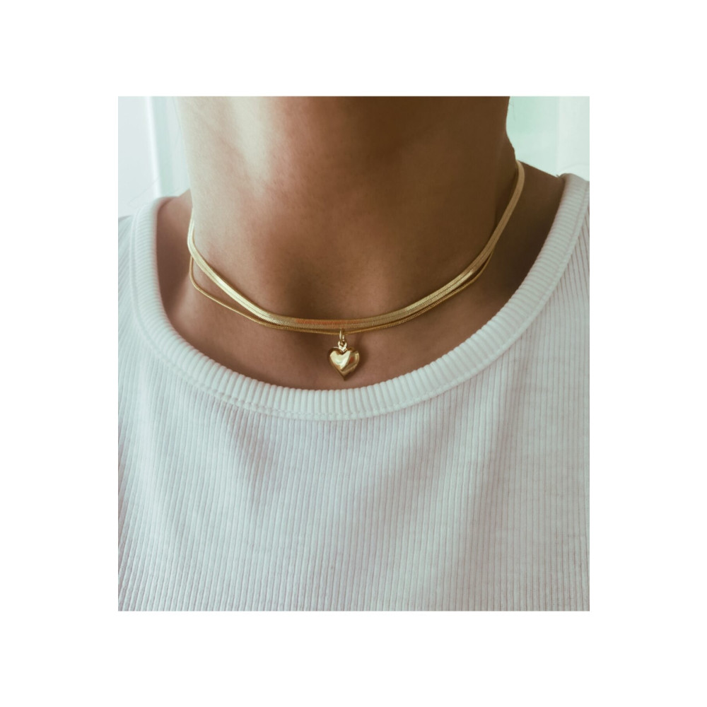 vi store vi jewelry Bombeli Kalp italyan Zincir Set Bijuteri Kolye Fiyatı
