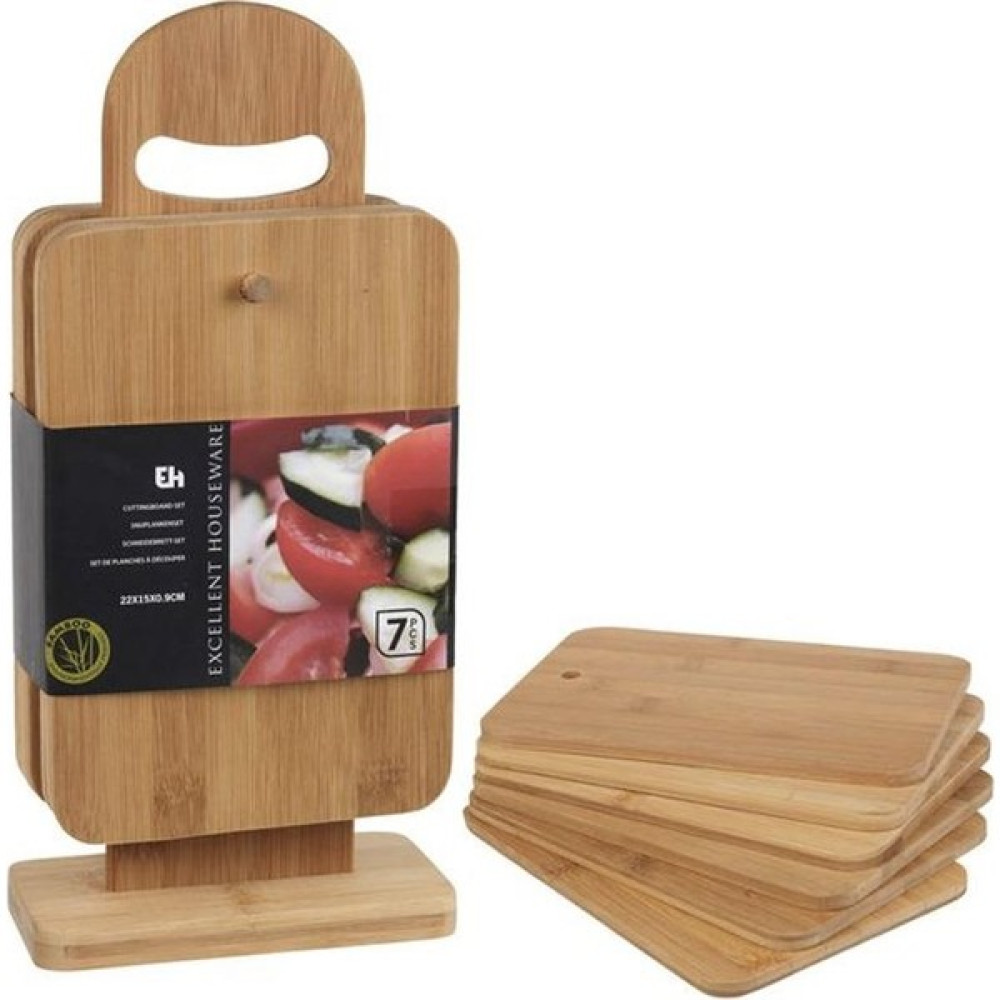 Via Gardenia Bambu Kesme Tahtası 7li Set Kesme Tahtaları / Kesim Tablaları Fiyatı