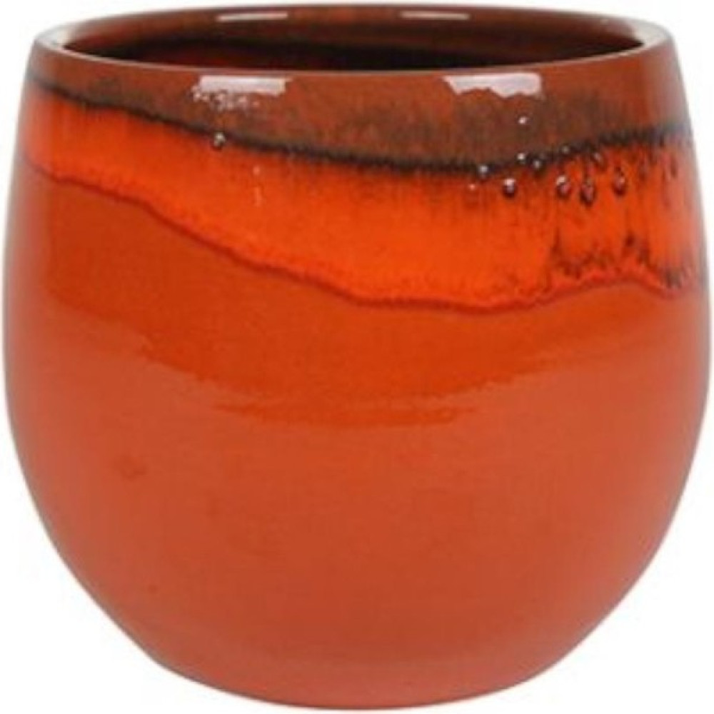 Via Gardenia Charlotte Seramik Saksı 23 x 20 cm - Turuncu Saksı ve Aksesuarları Fiyatı
