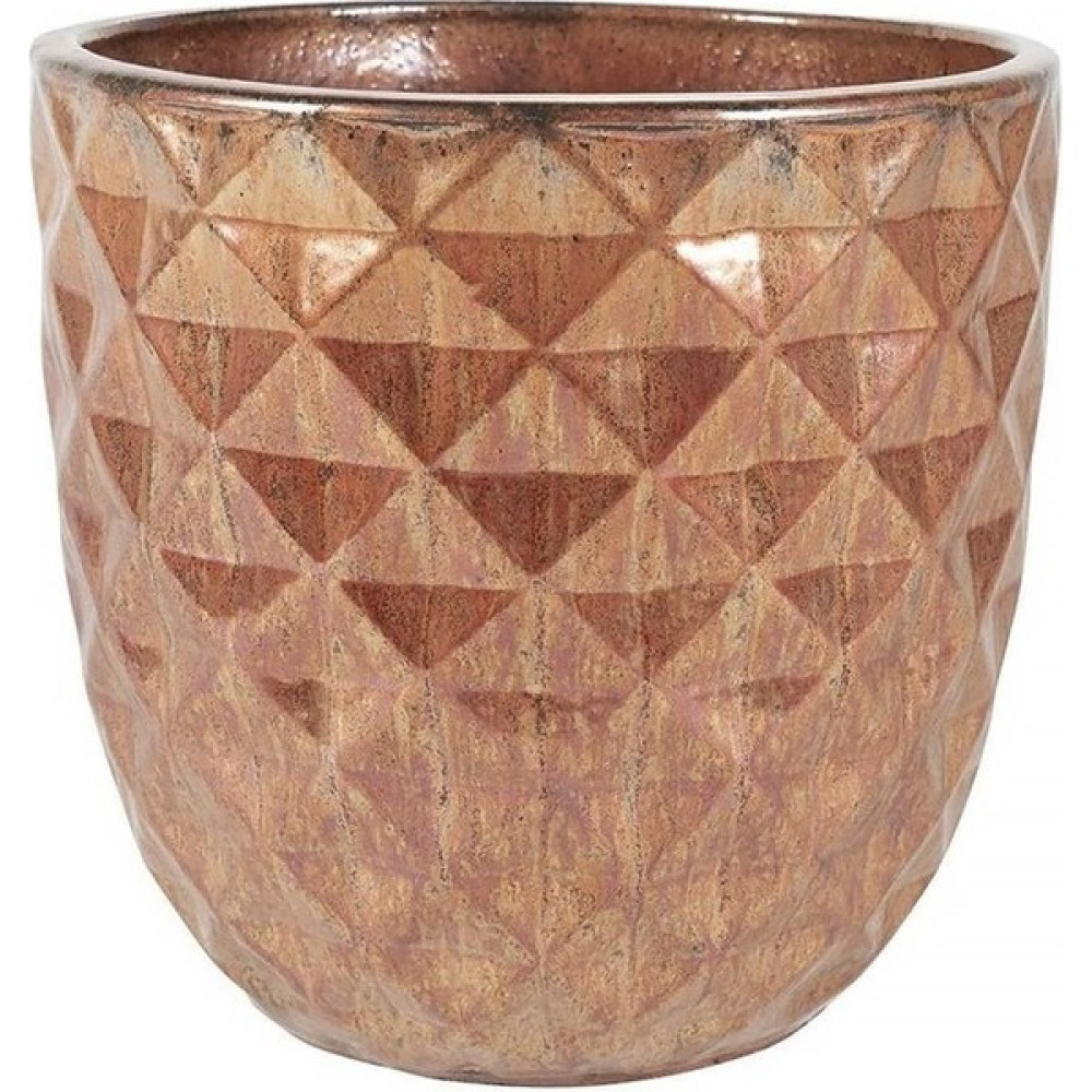 Via Gardenia Felix Bakır Seramik Saksı 26X26 cm Saksı ve Aksesuarları Fiyatı