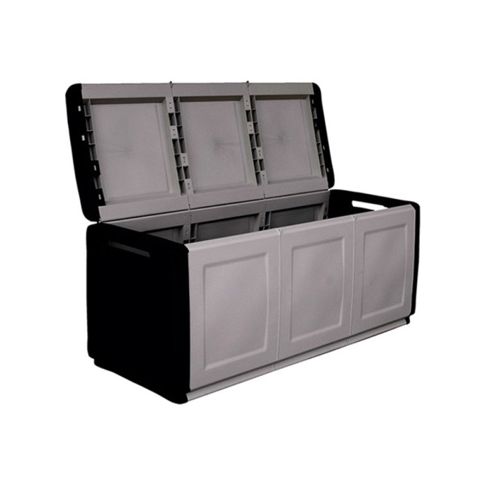 Via Gardenia Plastik Bahçe Sandığı 138X53X57 Gri/siyah Gardrop & Dolap Fiyatı
