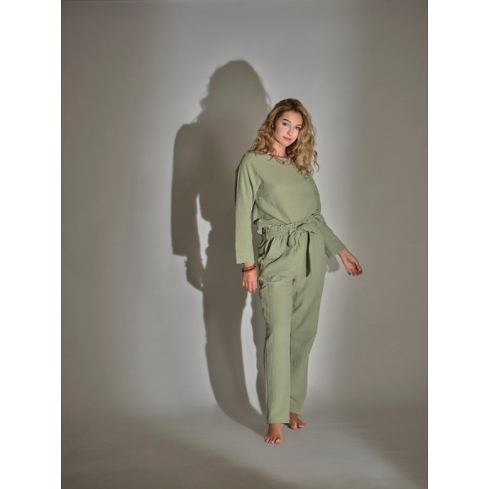 Viaanka Basic Shirt -Green Bayan Sweatshirt Fiyatı