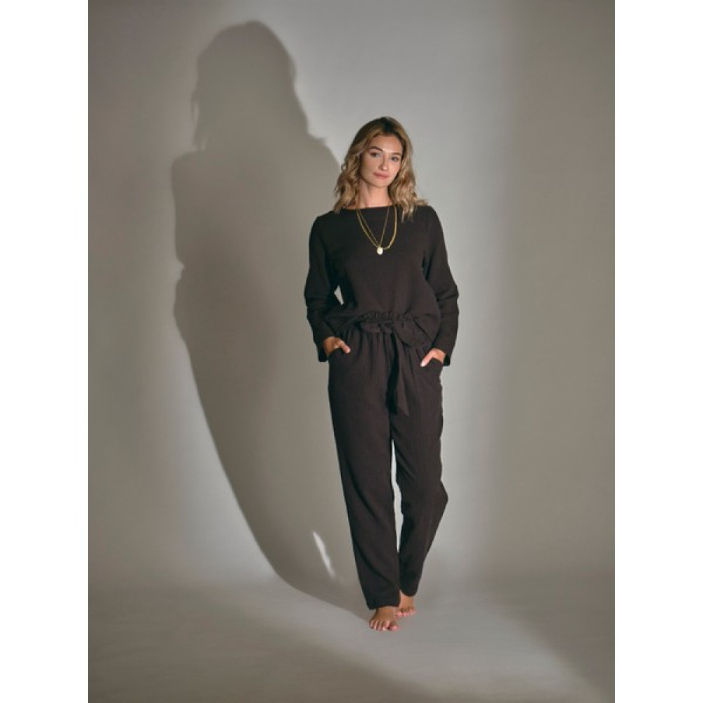 Viaanka Basic Shirt Siyah Bayan Sweatshirt Fiyatı