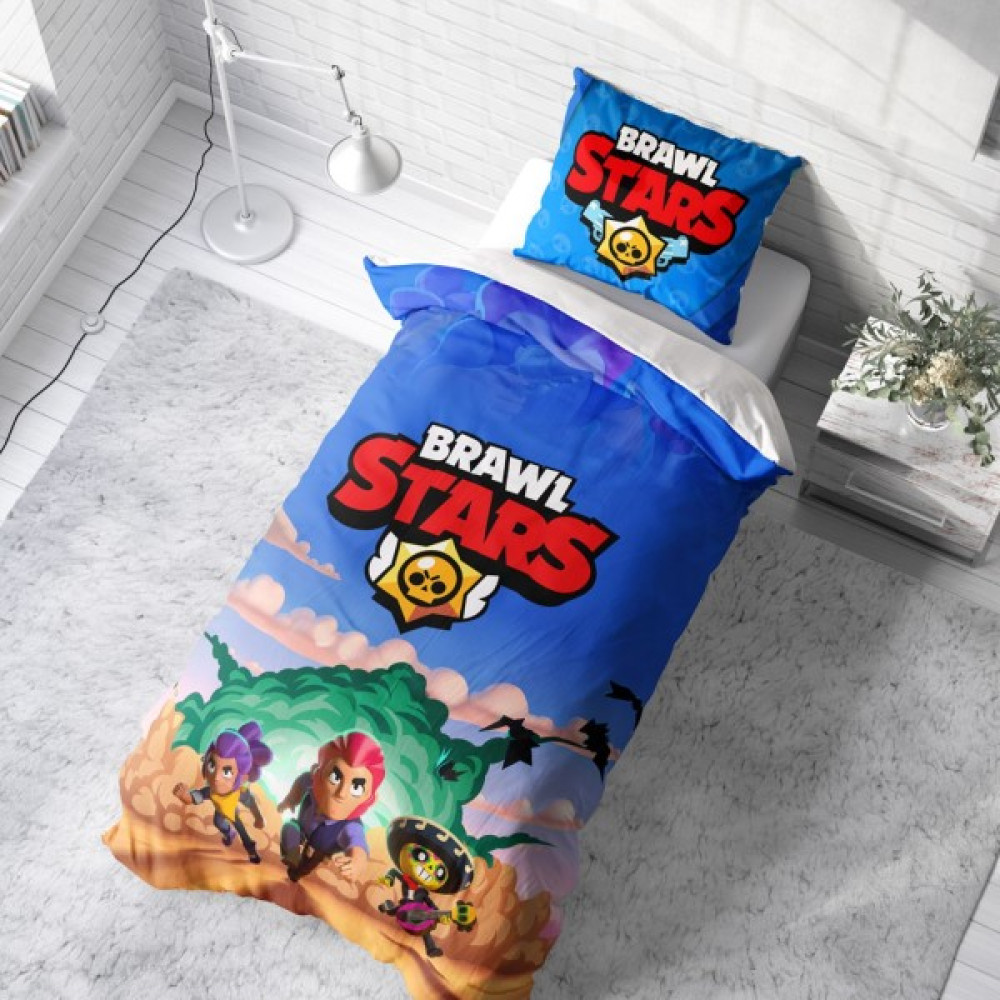 Viadela Brawl Stars Çocuk Nevresim Takımı (Çarşafsız) - 150 x 210 cm - Mavi Nevresim Takımı Fiyatı