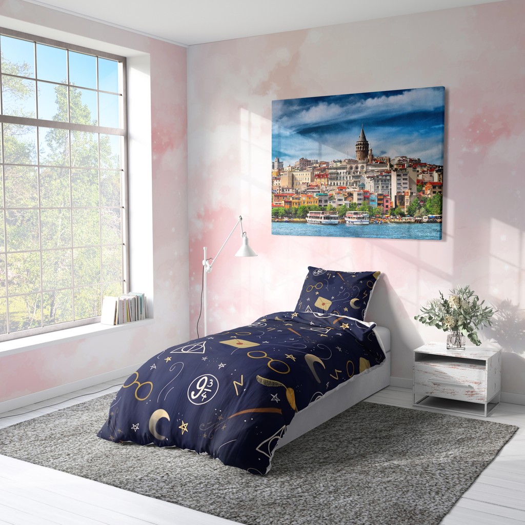 Viadela Viadela harry Potter Lacivert Temalı Nevresim Takımı (Çarşafsız) - 160 x 220 cm Nevresim Takımı Fiyatı