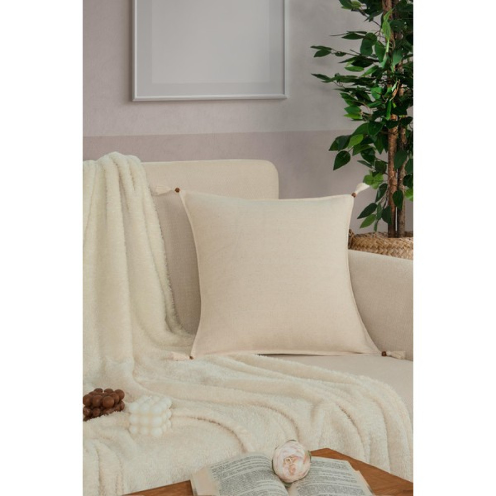 Viaden Vera 43 x 43 cm Düz Kırlent - Ekru Kırlent / Mobilya Yastığı Fiyatı