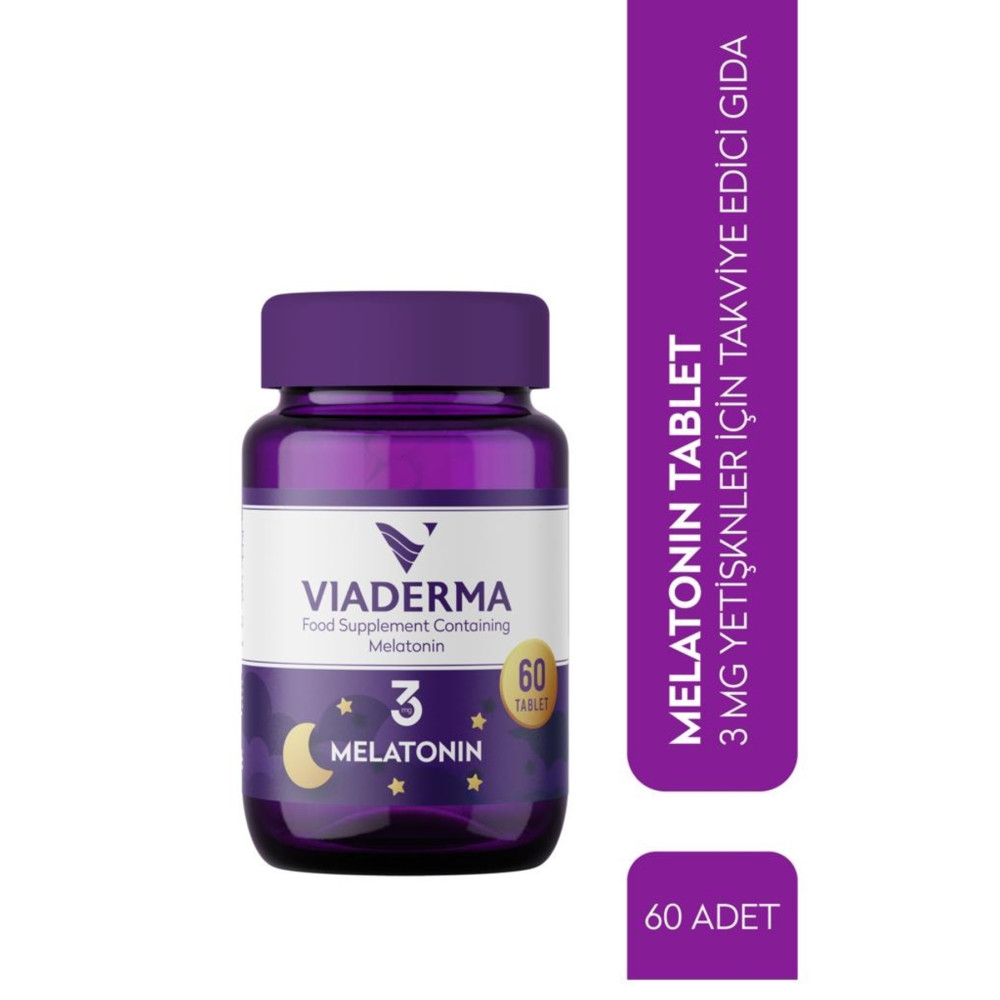 Viaderma Melatonin 3 Mg Tablet Içerir Uykusuzluk Uyku Problemi Uykuya Dalamama Sağlık / Diyet Fiyatı