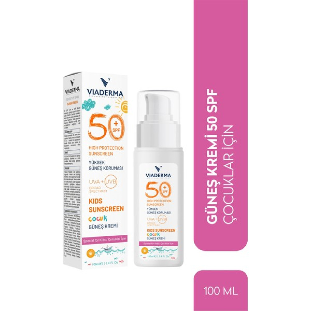 Viaderma Spf +50 Çocuk & Bebekler Için Mineralli Yüz ve Vücut Güneş Kremi 100 ml Güneş Kremleri ve Losyonları Fiyatı