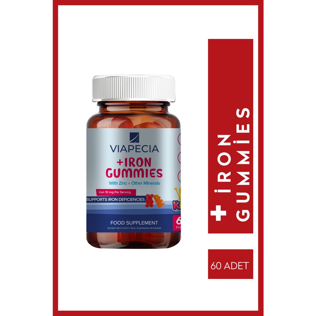 Viapecia Multivitamin + Iron Gummies 60 Gummies Diğer Fiyatı