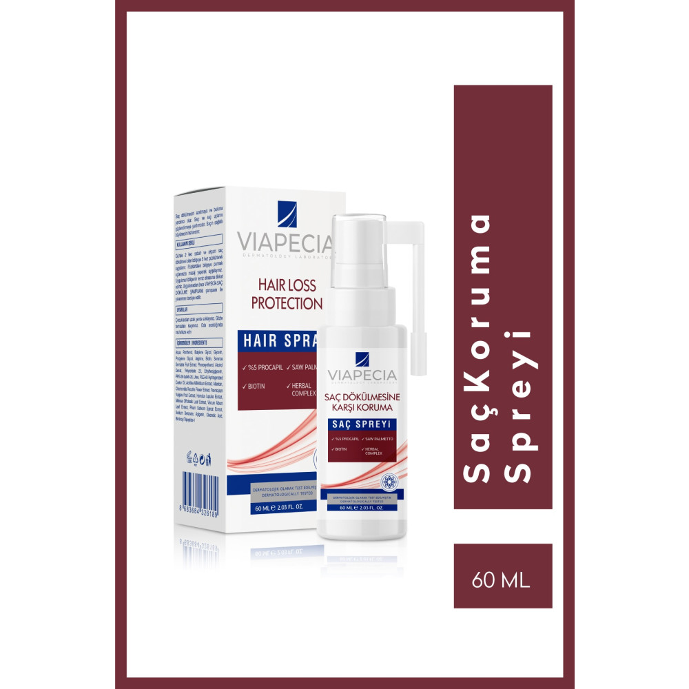 Viapecia Saç Dökülmesine Karşı Saç Spreyi 60 Ml Caffein & Biotin & Procopil Saç Bakım Maskeleri & Serumlar & Spreyler Fiyatı