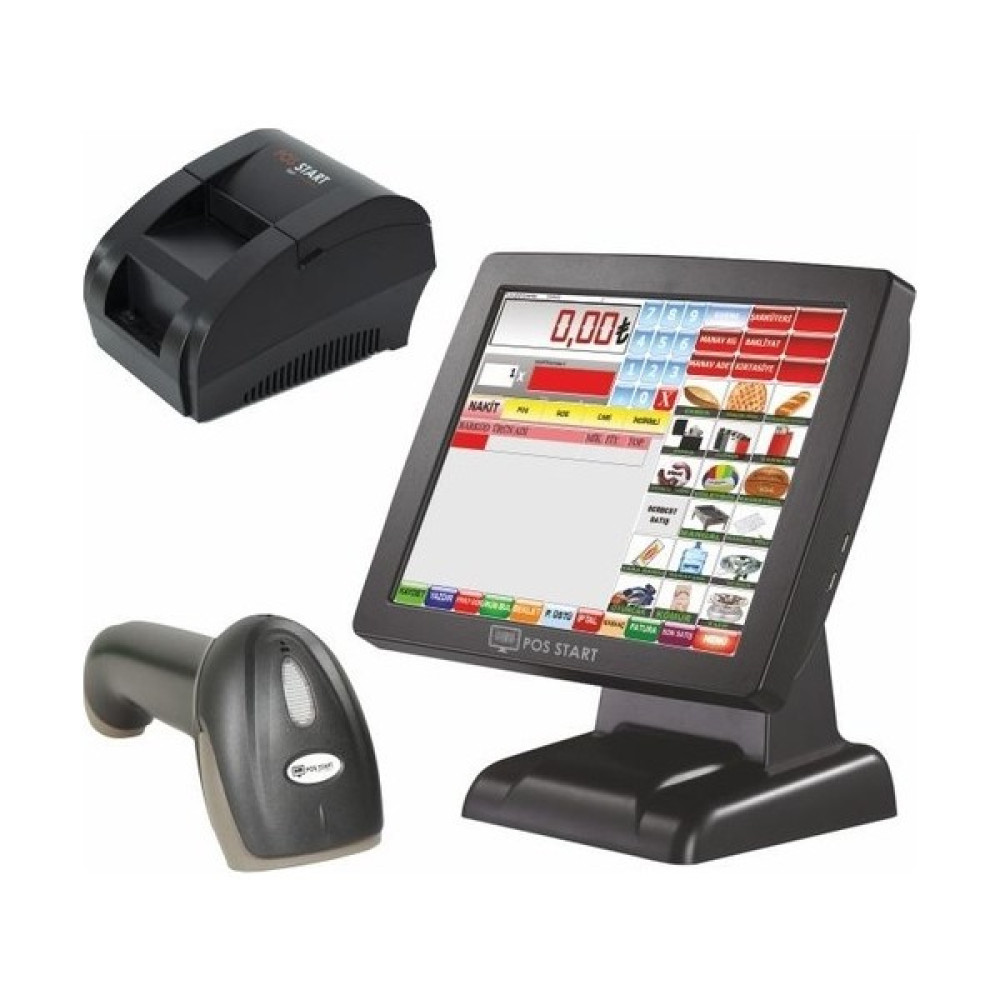 Viapos Market Dokunmatik Barkodlu Eko Hızlı Satış Sistemi Set 3 (Dokunmatik Pos Pc - Markete Özel Yazılım - El Tipi 1d Barkod Okuyucu - 58MM Termal... Yazıcılar Fiyatı