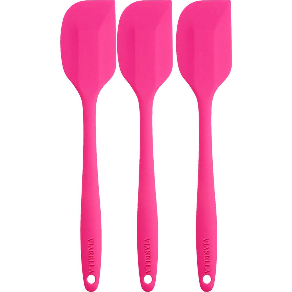 Viarella Fuşya 3lü Silikon Spatula Set Büyük Boy Yanmaz Çizmez Diğer Fiyatı